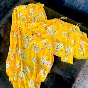 Ladies Crop top skirt set